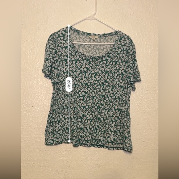 Lucky Brand Floral Green Women's Top size large - Picture 4 of 8